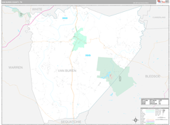 Van Buren County, TN Digital Map Premium Style